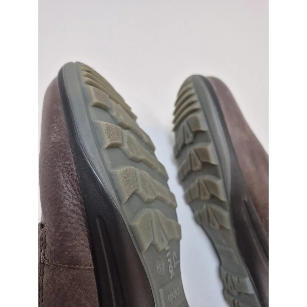 ECCO Boots Mens Size 8.5 Brown Leather Gore Tex Waterproof Ankle Winter Snow